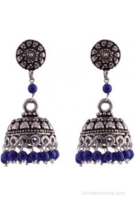 Ganapathy Gems Oxodised Silver Plated Alloy Jhumki Earring